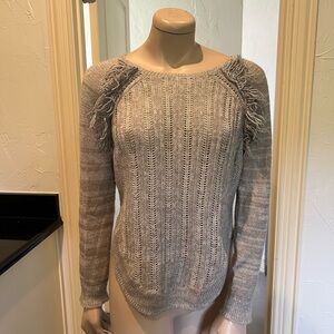 Tucker + Tate Gray Crew Neck Sweater with Cable Knit Design